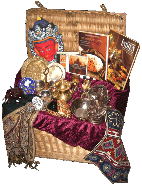 Kunsthandwerk, Kochb&uuml;cher, Gew&uuml;rze & Spezialit&auml;ten aus Indien