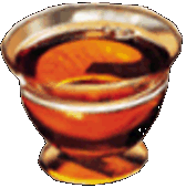 Glas mit schwarzem Tee