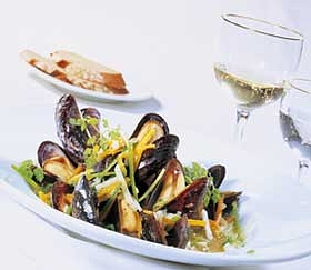 Muscheln in Weißwein